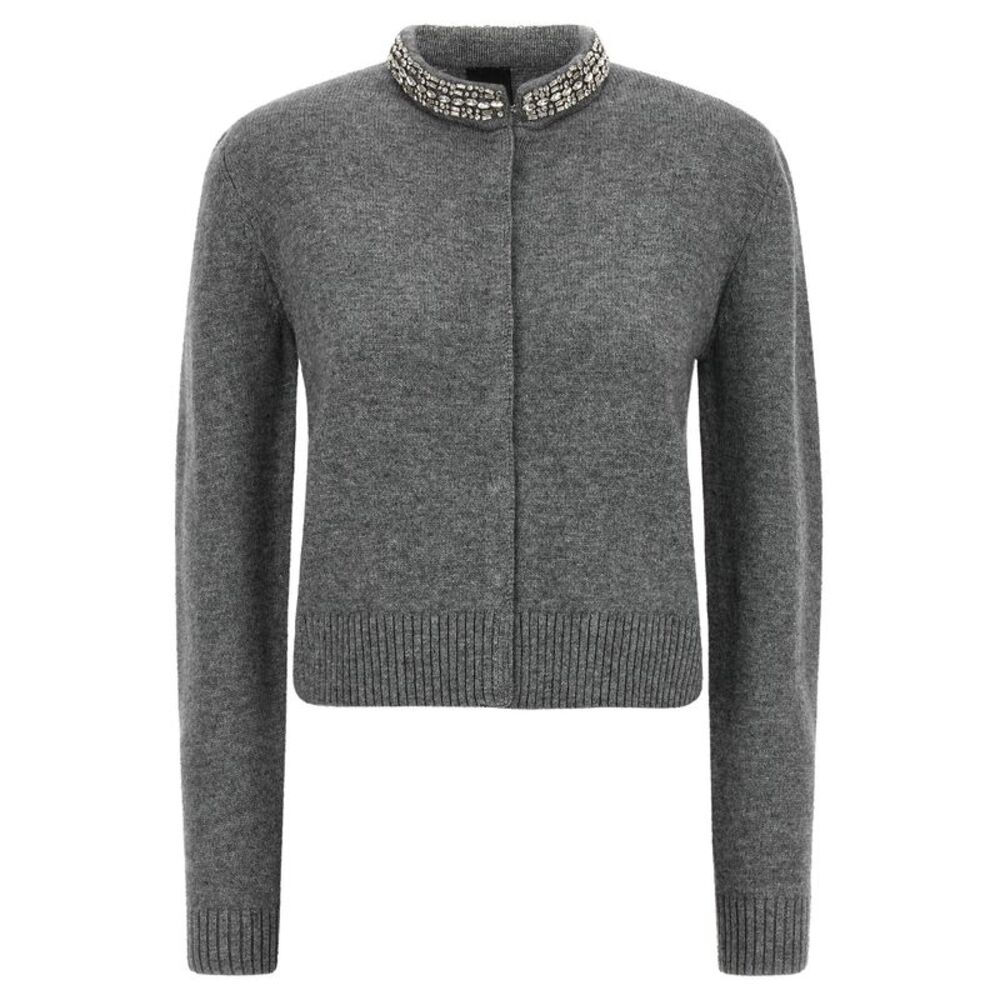PINKO Gray Wool Women's Cardigan